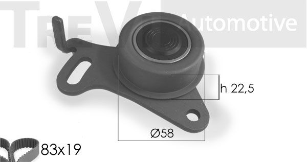 TREVI AUTOMOTIVE Zobsiksnas komplekts KD1037